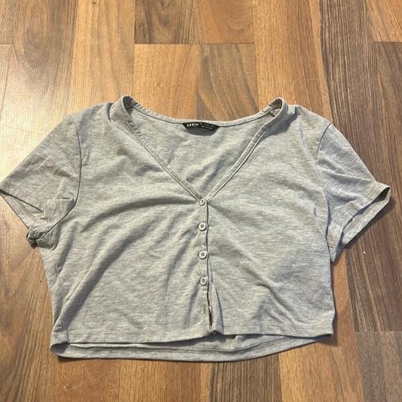 Grey crop top - Picture 1 of 3